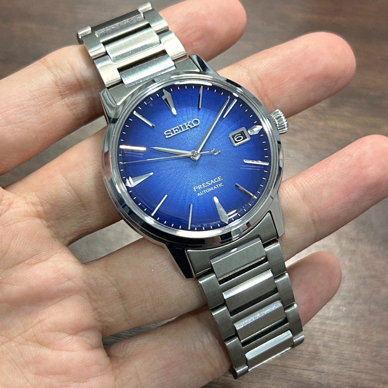 [Pre-Owned] Seiko Presage Cocktail Time SRPJ13J1 Blue Automatic Men Watch