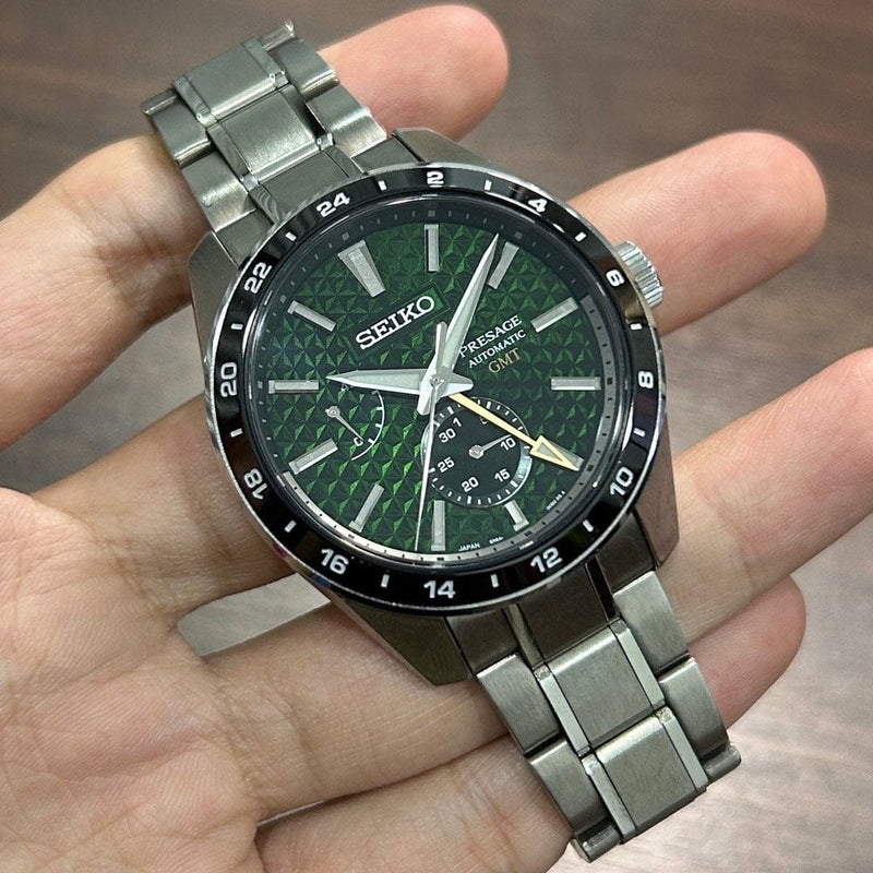 [Pre-Owned] Seiko Presage Sharp Edged GMT SPB219J1 Automatic Men Watch