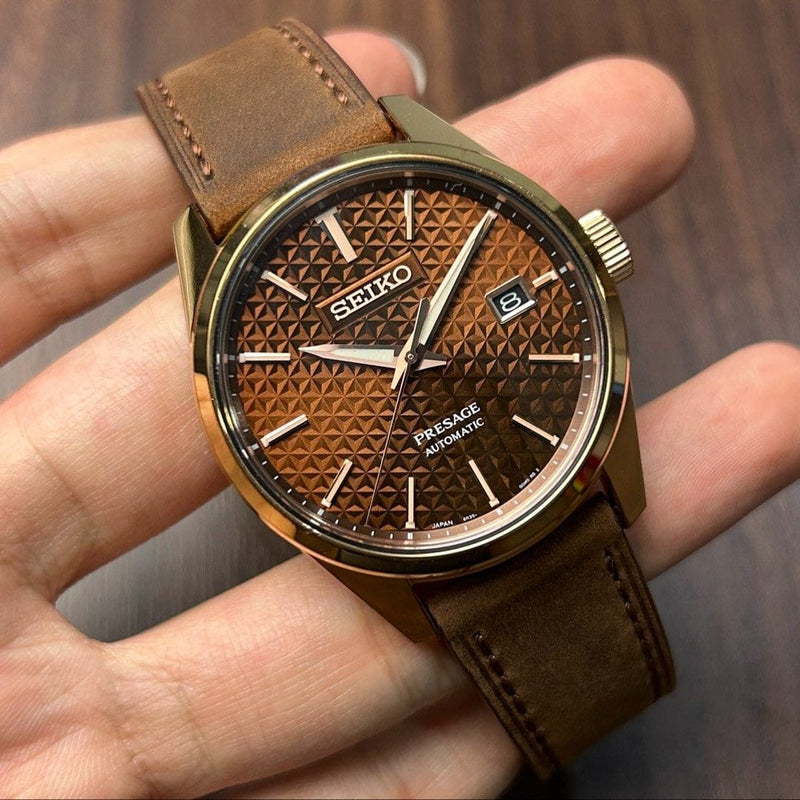 [Pre-Owned] Seiko Presage Sharp Edged SPB170J1 Rose Gold Automatic Men Watch