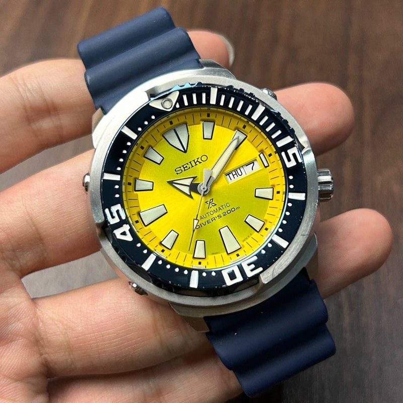 [Pre-Owned] Seiko Prospex Baby Tuna Yellow Butterfly Fish SRPD15K1 Limited 2200 Automatic Men Diver Watch
