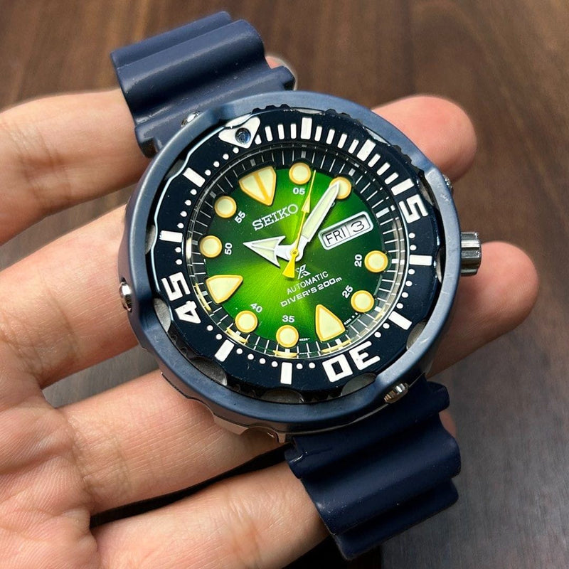 [Pre-Owned] Seiko Prospex Tuna Green Sea Turtle SRPA99K1 Limited 1881 Automatic Men Diver Watch