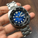 [Pre-Owned] Seiko Prospex Turtle King SRPE39K1 Blue Manta Ray Save The Ocean Automatic Men Watch