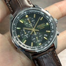 [Pre-Owned] Seiko SSB385P1 Green Quartz Chronograph Men Watch