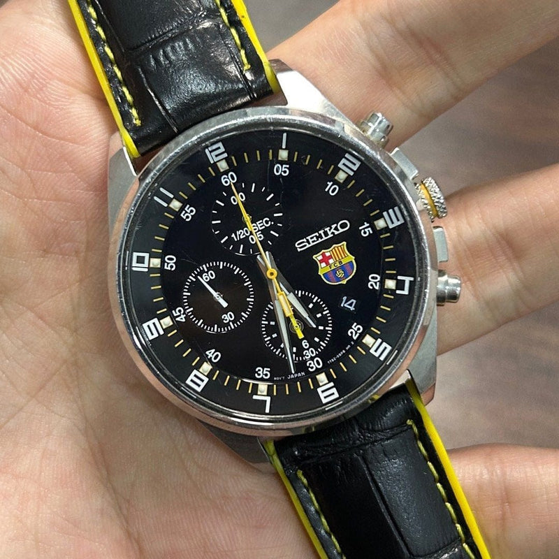 [Pre-Owned] Seiko X F.C. Barcelona SNDD25P1 Limited Quartz Chronograph Men Watch