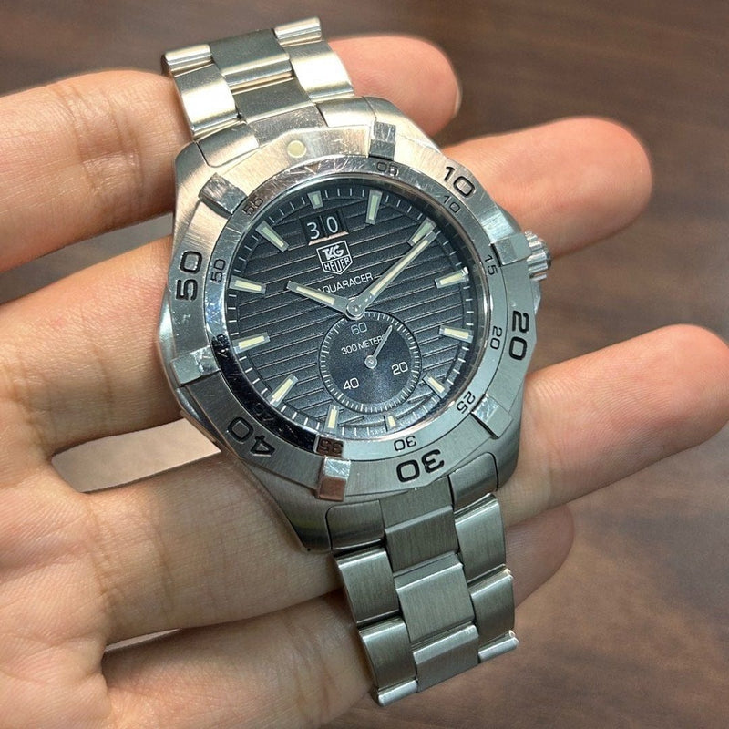 [Pre-Owned] Tag Heuer Aquaracer Grande Date WAF1014 Quartz Men Watch