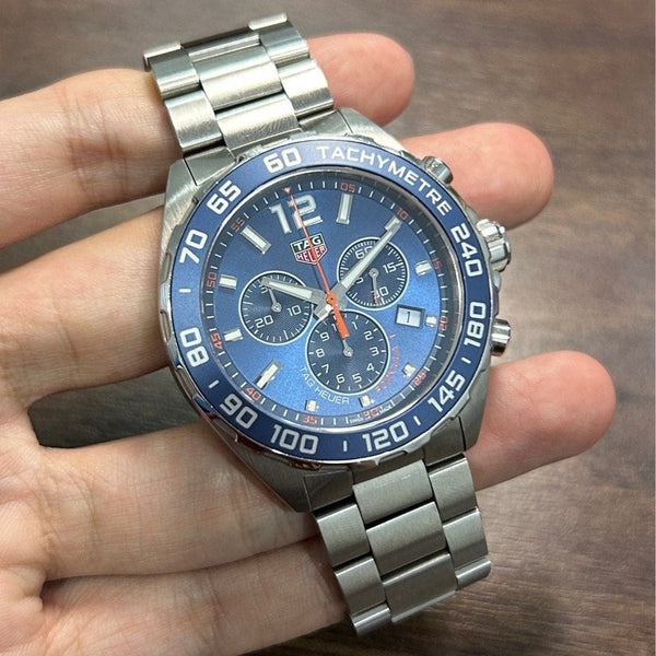 [Pre-Owned] Tag Heuer Formula 1 CAZ1014 Blue Quartz Chronograph Men Watch
