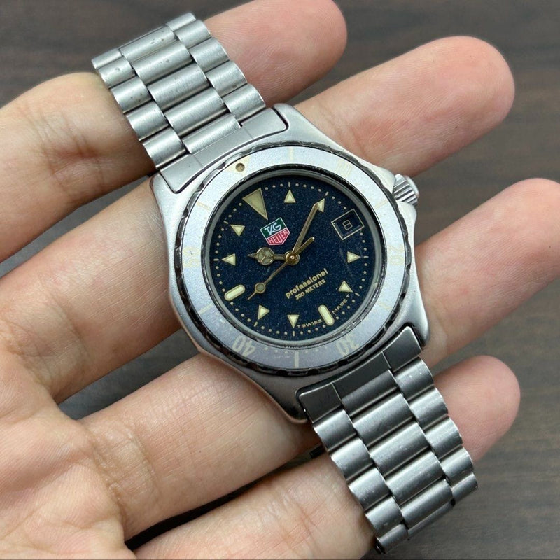 [Pre-Owned] Tag Heuer Vintage 2000 Professional 972.613 Tritium Patina Quartz Unisex Watch