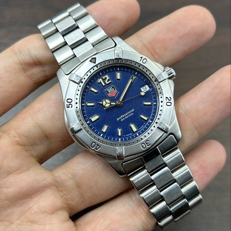 [Pre-Owned] Tag Heuer Vintage 2000 Professional WK1113 Blue Tritium Dial Quartz Men Watch