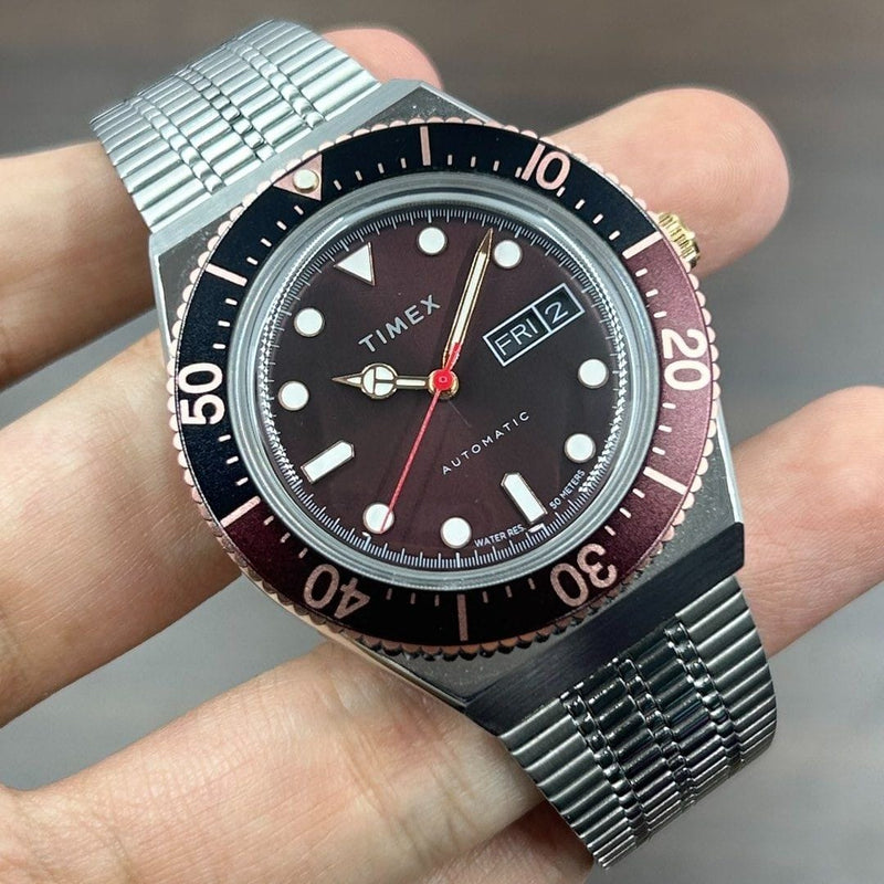 [Pre-Owned] Timex M79 Stainless Steel Red Automatic Men Watch
