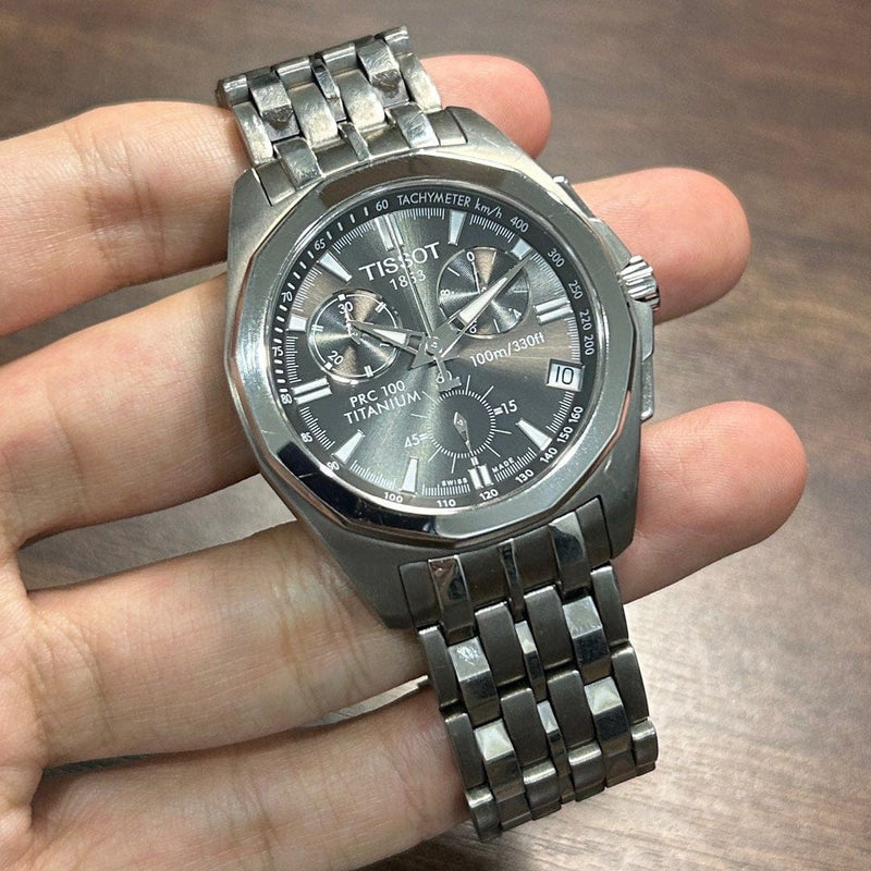 [Pre-Owned] Tissot PRC 100 Titanium Quartz Chronograph Men Watch