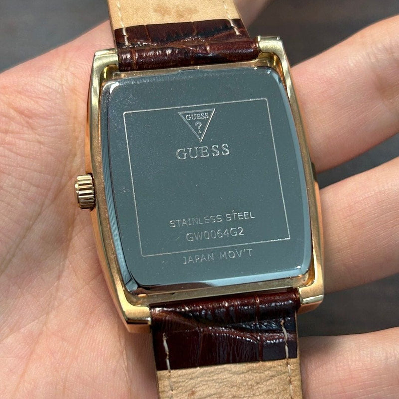 [Pre-Owned] Guess GW0064G2 Day-Date Square Rose Gold Quartz Men Watch
