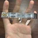 [Pre-Owned] Rolex Vintage Datejust 16013 18k Gold Champagne Linen Dial Watch