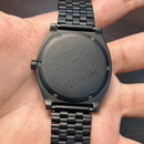 [Pre-Owned] Nixon The Time Teller All Black/ Rose Gold Stainless Steel Quartz Men Watch