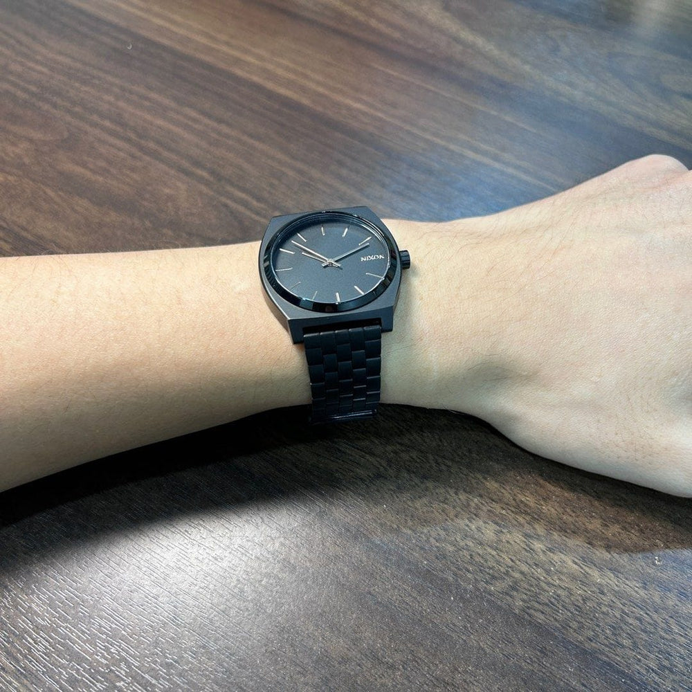 Pre-Owned] Nixon Time Teller All Black/ Rose Gold Quartz Men Watch