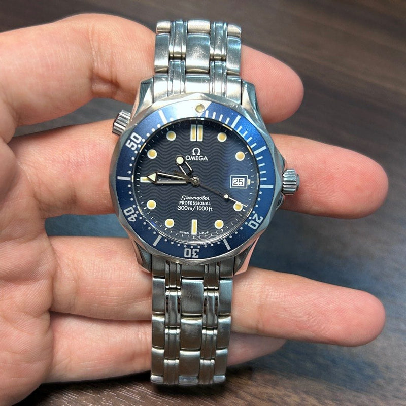 [Pre-Owned] Omega Vintage Seamaster Diver 300m Blue Dial 36mm Quartz Watch