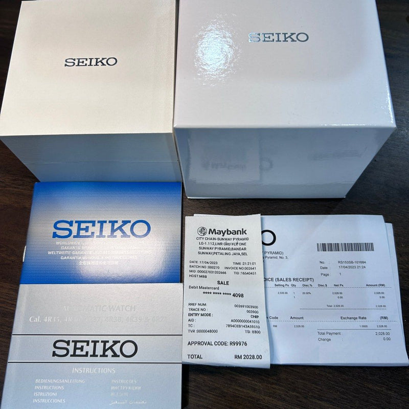 [Pre-Owned] Seiko Presage Style 60’s SSA425J1 Automatic Open Heart Men Watch