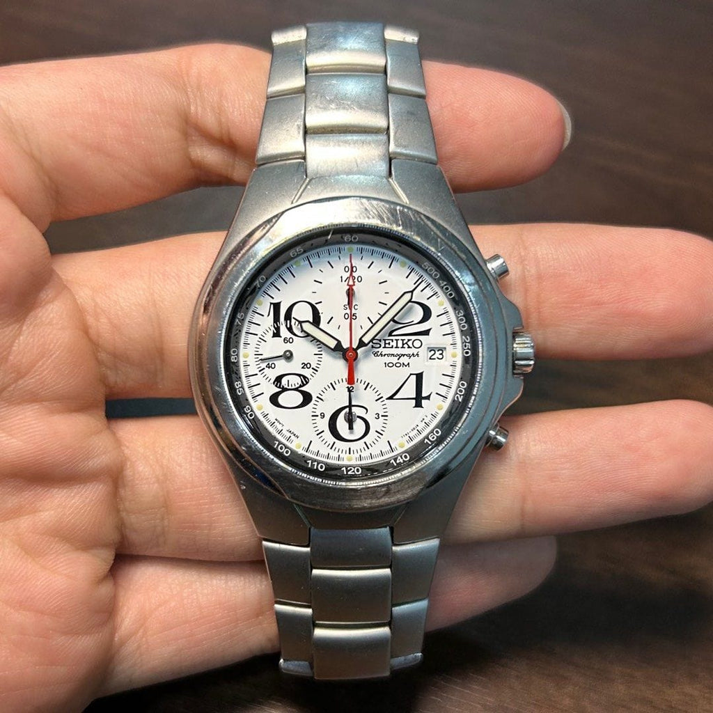 Pre-Owned] Seiko Vintage 7T92-0BR0 Quartz Chronograph Unisex Watch