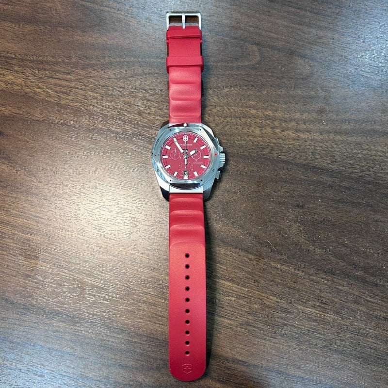 Pre-Owned] Victorinox I.N.O.X 241986 Red Quartz Chronograph Men Watch