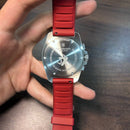 [Pre-Owned] Victorinox I.N.O.X 241986 Red Quartz Chronograph Rubber Men Watch