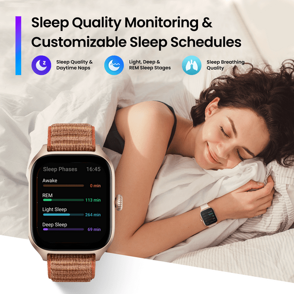 Amazfit GTS 4 Fitness Smartwatch Sleep Monitoring Features