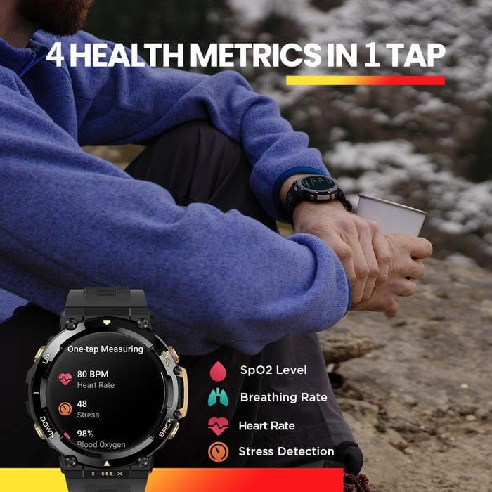Amazfit T-REX 2 Fitness Smartwatch Health Function
