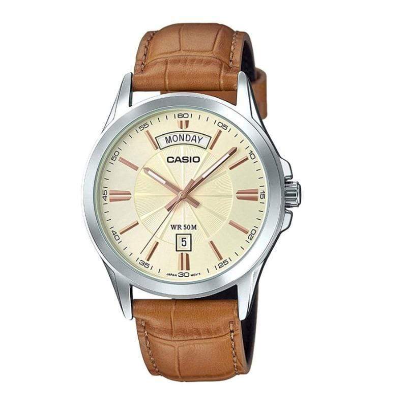 Casio Enticer MTP-1370L-9A Leather Strap Men Watch Malaysia