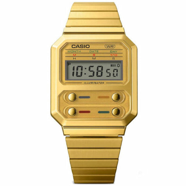 Casio Vintage A100WEG-9A Gold Strap Unisex Watch Malaysia