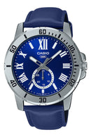 Casio Enticer MTP-VD200L-2B Blue Leather Men Dress Watch