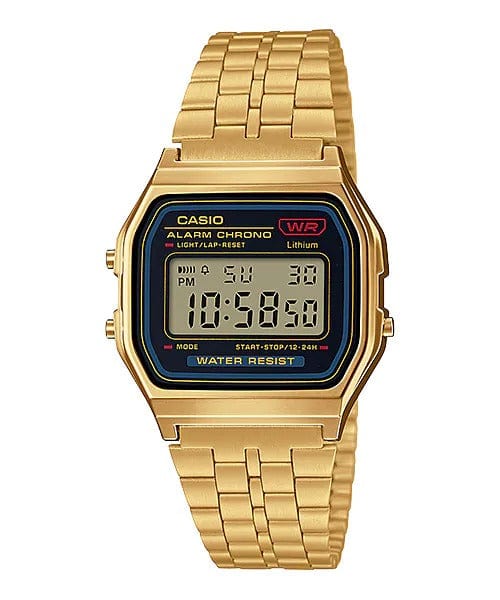 Casio Vintage A159WGEA-1 Square Gold Digital Unisex Watch