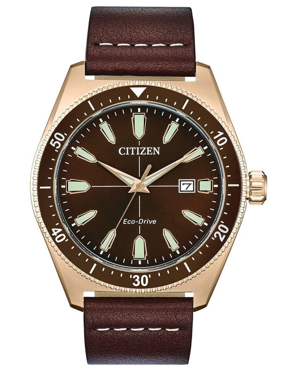 Citizen Eco-Drive AW1147-52L Brown Leather Men Watch Malaysia