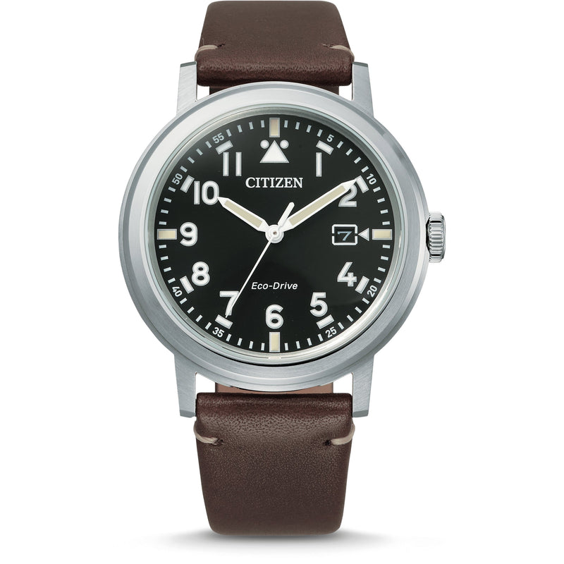 Citizen Eco-Drive AW1620-21E Brown Leather Men Watch Malaysia