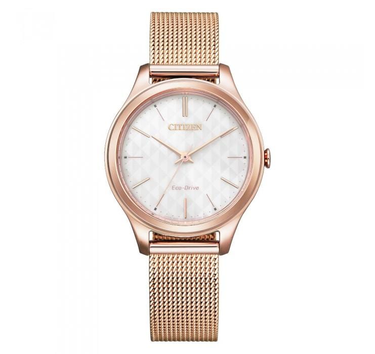 Citizen Eco-Drive EM0508-80A Rose Gold Strap Women Watch Malaysia