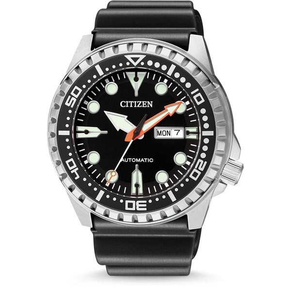 Citizen Automatic NH8380-15EE Black Leather Men Watch 