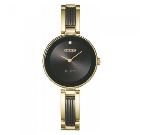 Citizen eco drive black gold sale