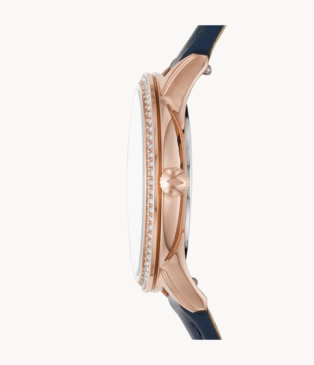 Fossil FS5569 Addison Three Hand Date Navy Watch