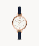 Fossil Annette ES4355 Quartz Blue Leather Women Watch Malaysia
