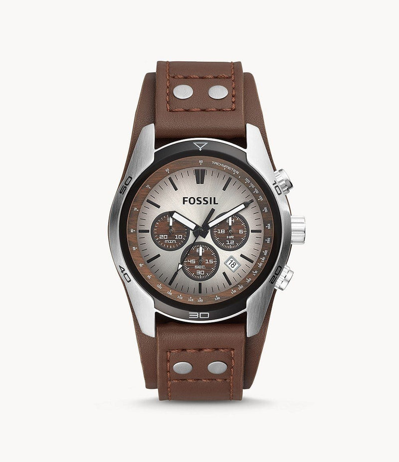 Fossil Coachman CH2565 Chronograph Brown Leather Men Watch Malaysia