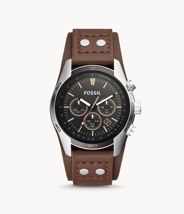Fossil Coachman CH2891 Chronograph Brown Leather Men Watch Malaysia