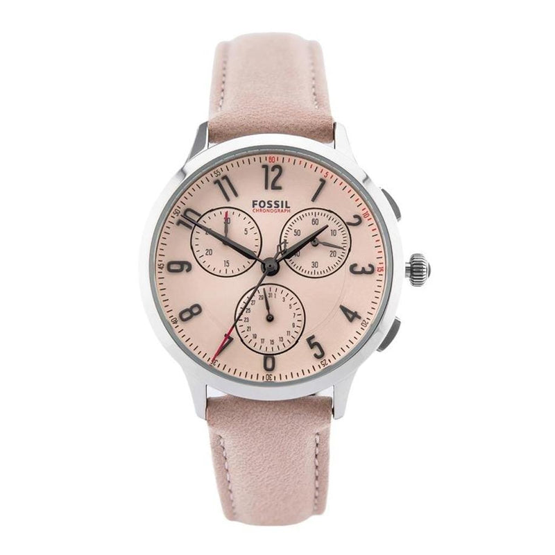 Fossil Abilene CH3088 Chronograph Pink Leather Woman Watch Malaysia