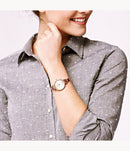 Fossil Georgia ES3226 Quartz Rose Gold Dial Woman Watch Malaysia