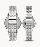 Fossil FS5562SET His & Her Three-Hand Stainless Steel Watch
