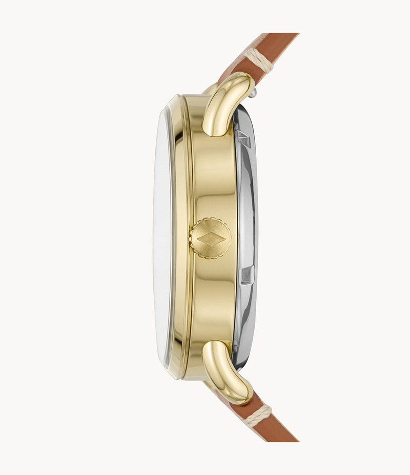 Fossil ME1167 The Commuter Twist Luggage Leather Watch