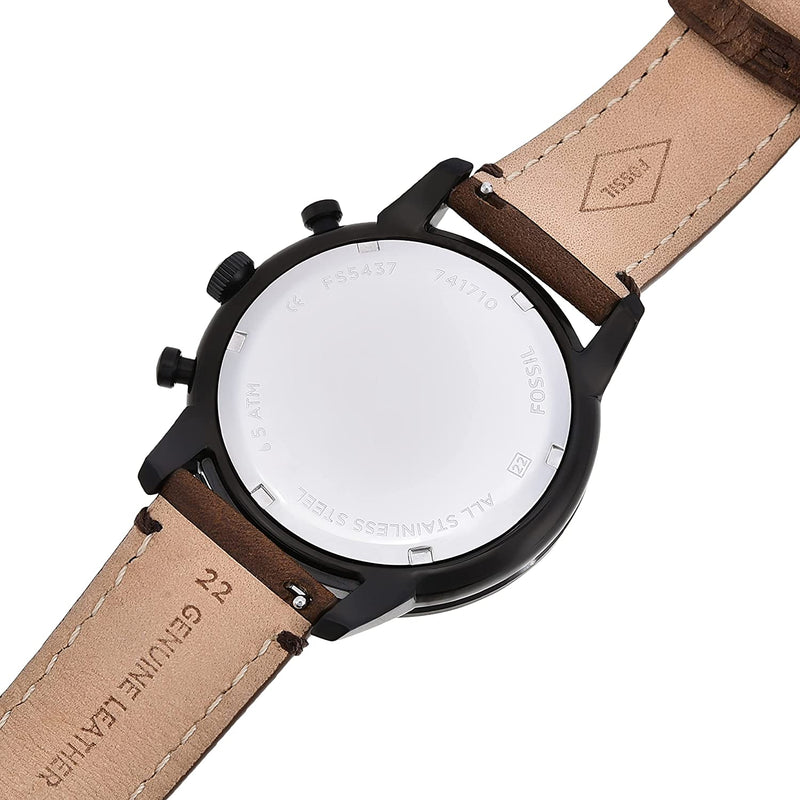 Chronograph Fossil Genuine Leather Uhr Fossil Townsman Chronograph
