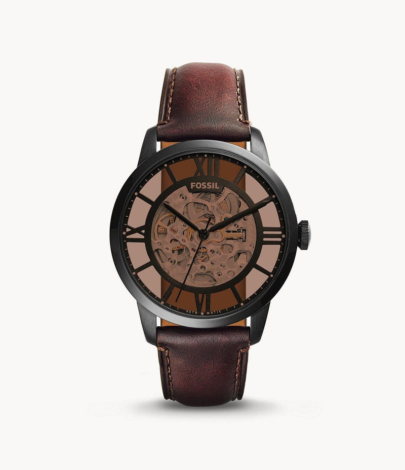 Fossil ME398 Leather Gents Watch Automatic Watch