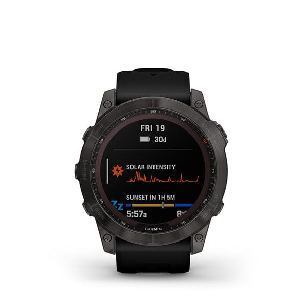 Garmin Fenix 7X Sapphire Solar Multisport GPS Smartwatch Malaysia- Carbon Grey Black Band