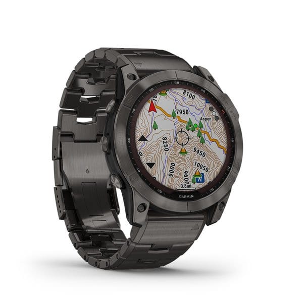 Garmin Fenix 7X Sapphire Solar Multisport GPS Smartwatch Malaysia- Carbon Grey Titanium Band