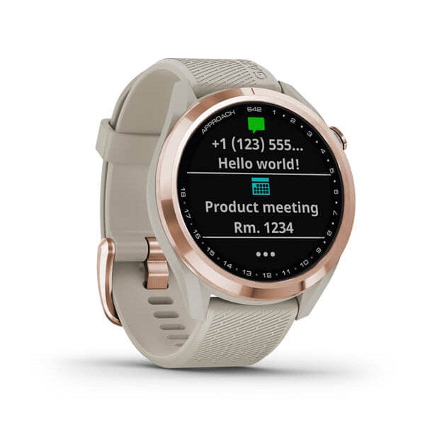 Garmin Approach S42 Golf Smartwatch Malaysia- Rose Gold With Light Sand Band
