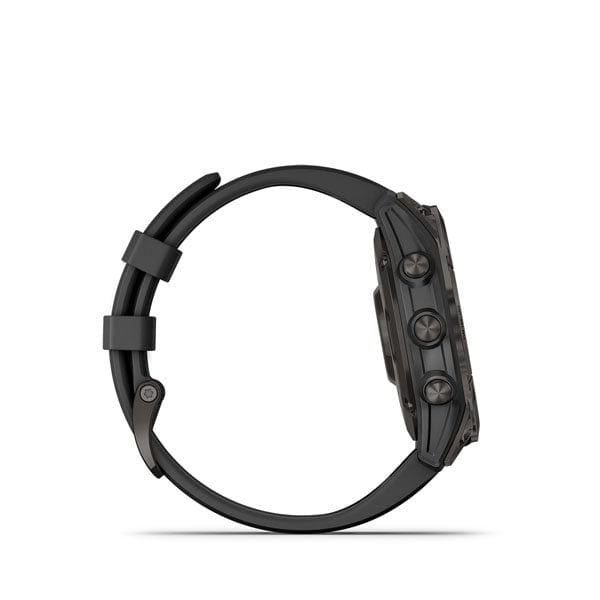 Garmin Fenix 7 Sapphire Solar Multisport GPS Smartwatch Malaysia- Carbon Grey Black Band