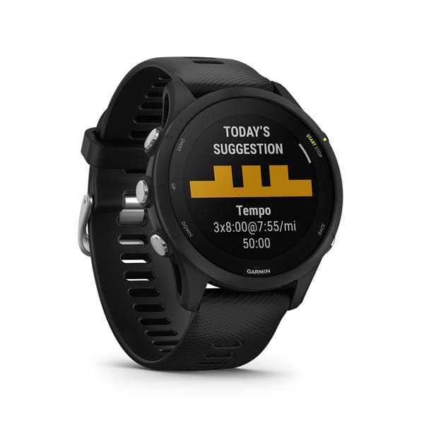 Garmin Forerunner 255 Music Advanced Training GPS Running Smartwatch- Black