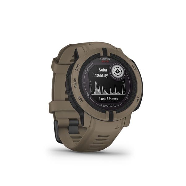 Garmin Instinct 2 Solar - Tactical Edition Outdoor Smartwatch - Cayote Tan